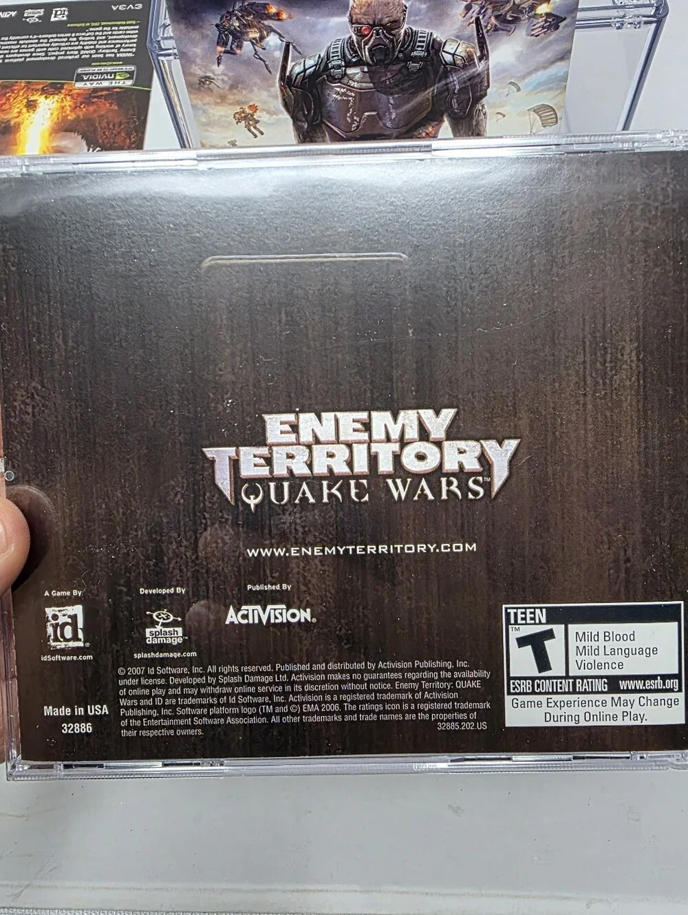 Enemy Territory Quake Wars PC Game Jewel CaseManual Cardboard Slipcover CIB